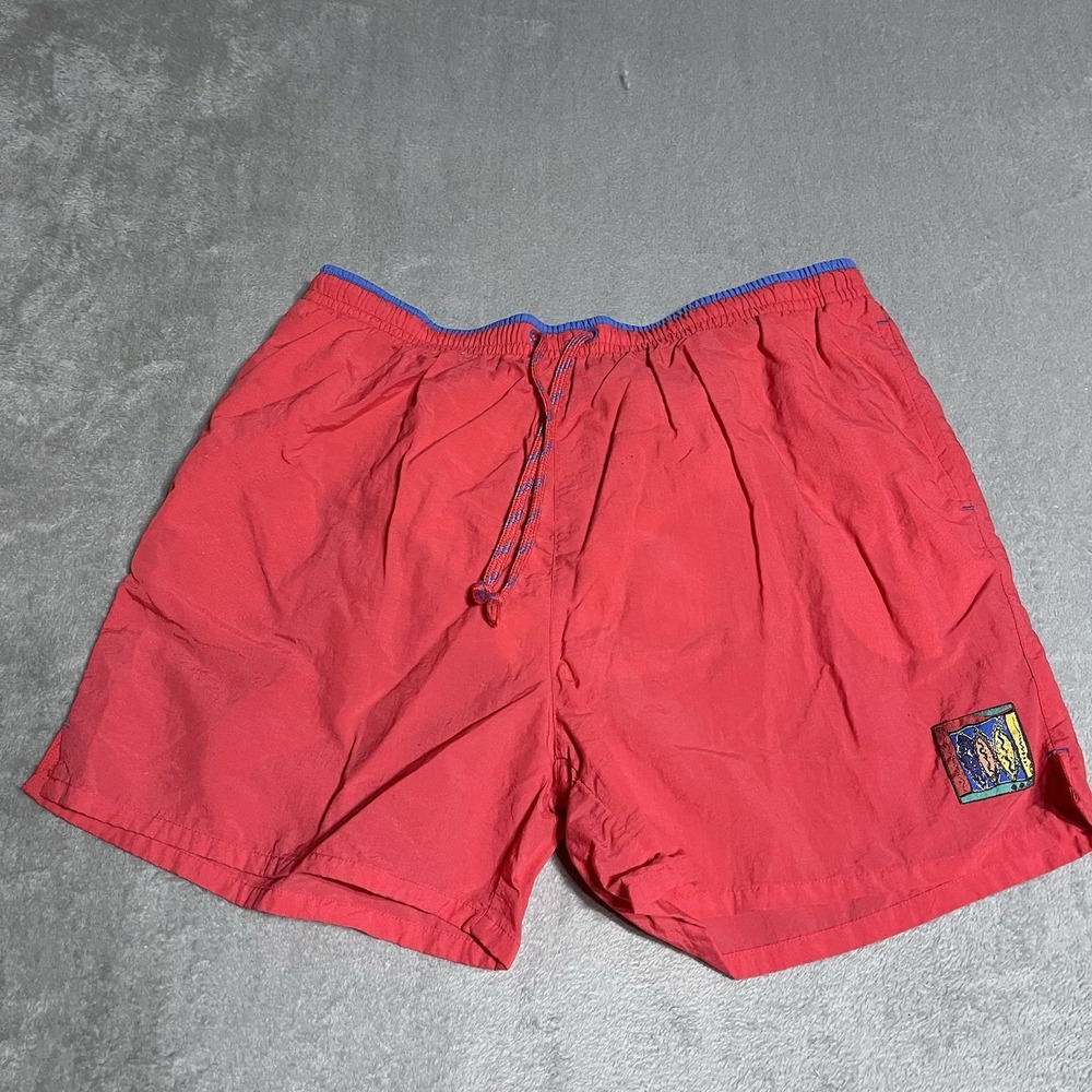 Vintage‎ Weekends Beachwear Lined Swim Trunks Mens XL Nylon Beach Drawstring